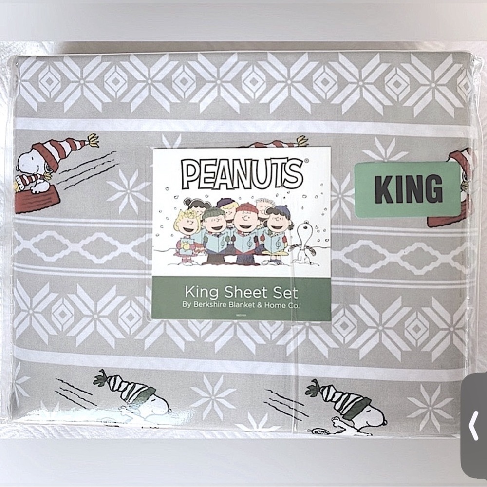Peanuts Snoopy Winter Fun Sheet Set - King